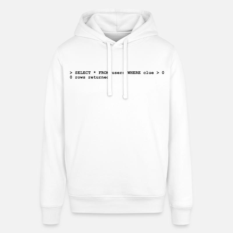 Coder No Clue (1c, NEU) - Sweat à capuche SOUNDER Stanley/Stella Unisexe - blanc