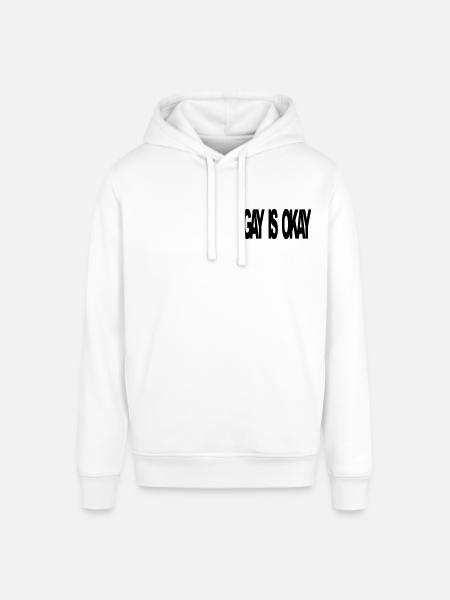 Gay is okay - Stanley/Stella SOUNDER Unisex Hoodie - white