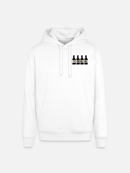 Year of Birth 1966 Wine - Stanley/Stella SOUNDER Unisex Hoodie - white