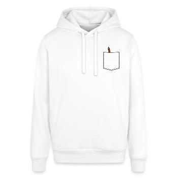 Poche poitrine avec crayon - Sweat à capuche SOUNDER Stanley/Stella Unisexe - blanc - Devant - Alina (178cm) & Michal (187cm)