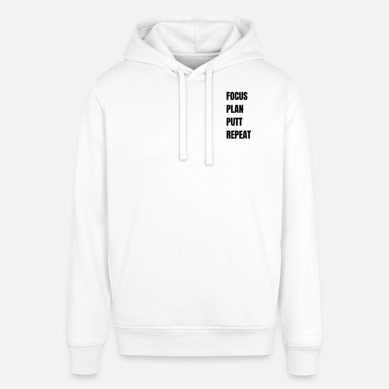 Golf Focus Plan Putt Repeat - Stanley/Stella Unisex Hoodie SOUNDER - Weiß