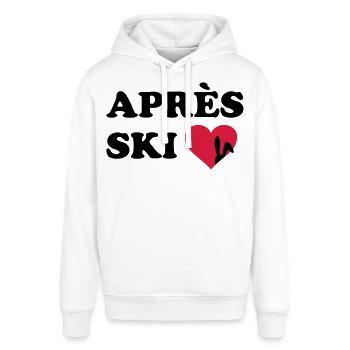 Apres Ski Hase * Skifahrer Alpin Afterski Skihase - Stanley/Stella Unisex Hoodie SOUNDER - Weiß - Vorne - Alina (178cm) & Michal (187cm)