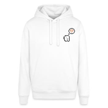 Retro 8 bit pixel love - Stanley/Stella SOUNDER Unisex Hoodie - white - Front - Alina (178cm) & Michal (187cm)