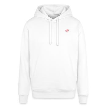 Red love hearts . - Stanley/Stella Unisex Hoodie SOUNDER - Weiß - Vorne - Alina (178cm) & Michal (187cm)