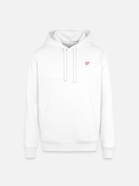 Red love hearts . - Stanley/Stella SOUNDER Unisex Hoodie - white