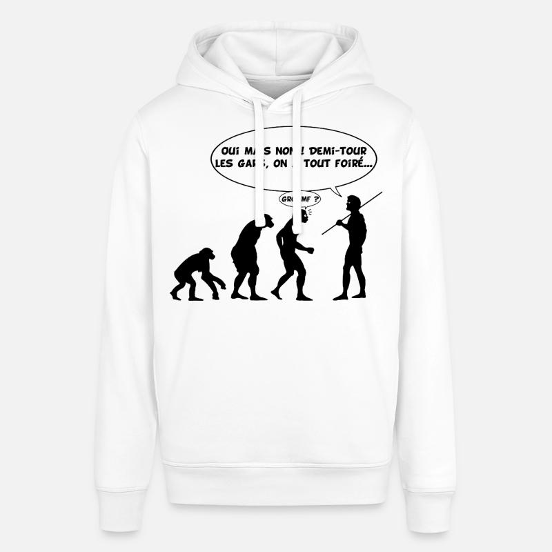 Erreur d'évolution (noir) - Sweat à capuche SOUNDER Stanley/Stella Unisexe - blanc