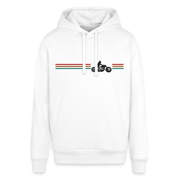 Motorrad Chopper - Stanley/Stella Unisex Hoodie SOUNDER - Weiß - Vorne - Alina (178cm) & Michal (187cm)