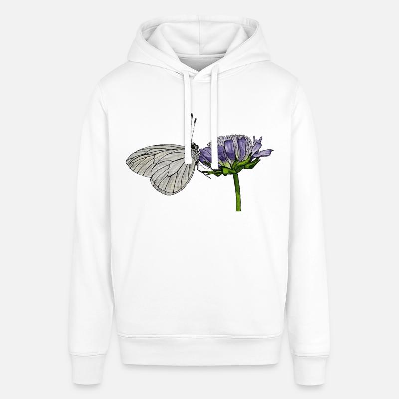 Papillon Fleur Arbre Blanc Entomologiste - Sweat à capuche SOUNDER Stanley/Stella Unisexe - blanc