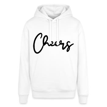 Cheers Trinkspruch - Stanley/Stella Unisex Hoodie SOUNDER - Weiß - Vorne - Alina (178cm) & Michal (187cm)
