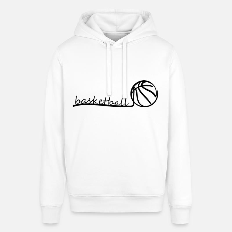Lettrage de basket-ball au trait - Sweat à capuche SOUNDER Stanley/Stella Unisexe - blanc