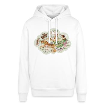 Friedliche Weihnachten - Stanley/Stella Unisex Hoodie SOUNDER - Weiß - Vorne - Alina (178cm) & Michal (187cm)