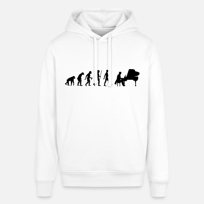 Pianiste Evolution Piano Piano - Sweat à capuche SOUNDER Stanley/Stella Unisexe - blanc