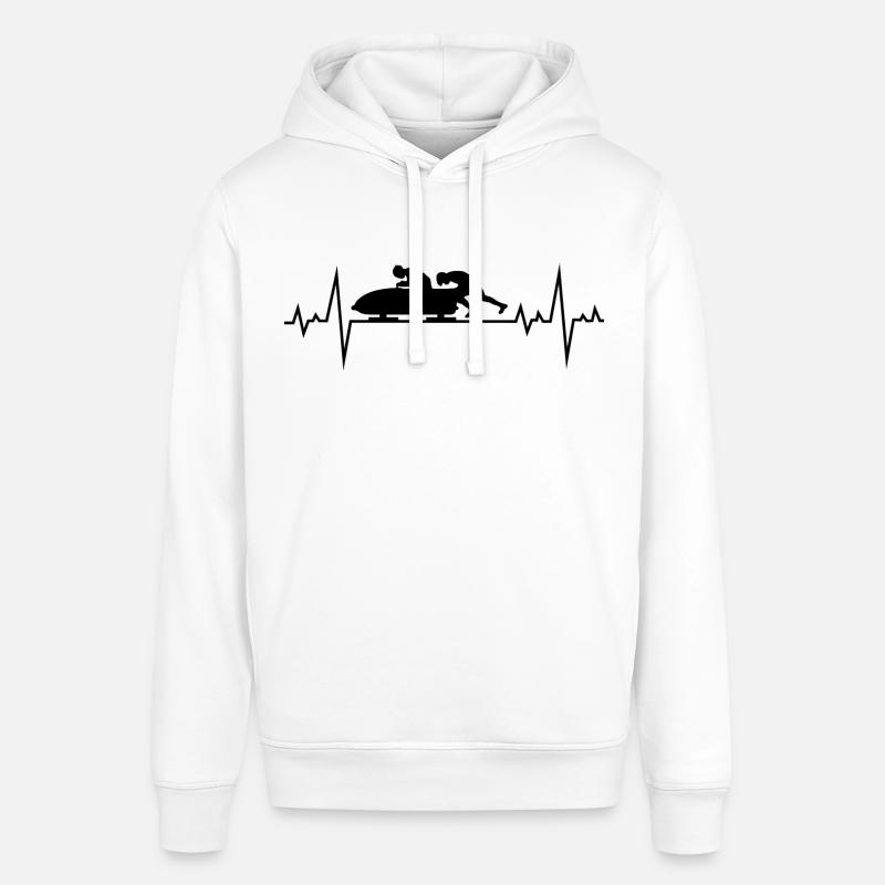 Bobsleigh Bobsled Racing Bobsleighing Heartbeat - Sweat à capuche SOUNDER Stanley/Stella Unisexe - blanc