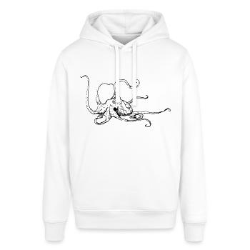 Oktopus - Stanley/Stella Unisex Hoodie SOUNDER - Weiß - Vorne - Alina (178cm) & Michal (187cm)