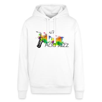 Acid Jazz Music - Stanley/Stella Unisex Hoodie SOUNDER - Weiß - Vorne - Alina (178cm) & Michal (187cm)
