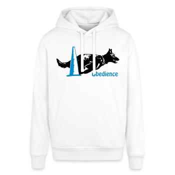 Obedience Kelpie Pylo mit Schrift - Stanley/Stella Unisex Hoodie SOUNDER - Weiß - Vorne - Alina (178cm) & Michal (187cm)