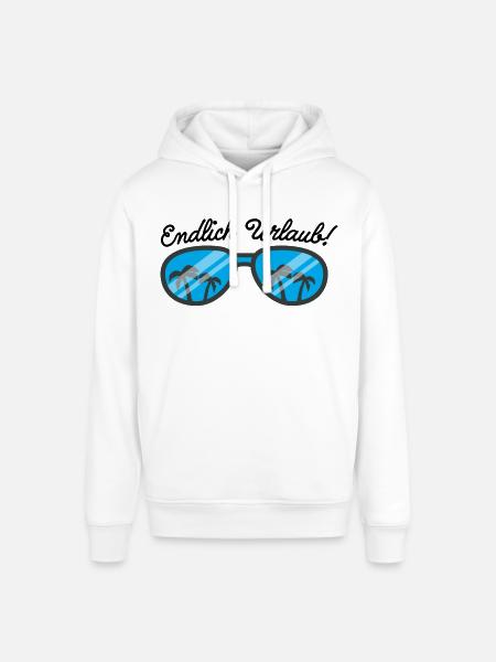 Urlaub Endlich Urlaub Spruch - Stanley/Stella Unisex Hoodie SOUNDER - Weiß