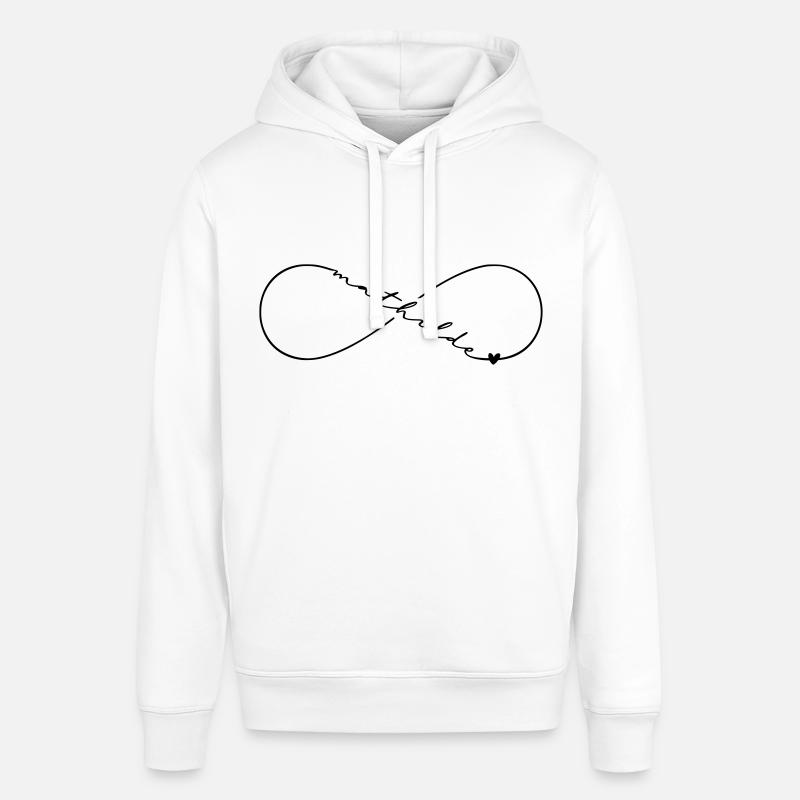 Mathilde Nom Symbole de l’Infini - Sweat à capuche SOUNDER Stanley/Stella Unisexe - blanc