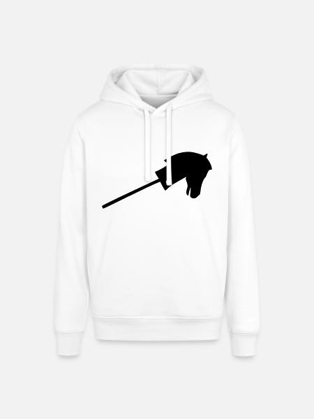 Riding a stick horse - Stanley/Stella SOUNDER Unisex Hoodie - white