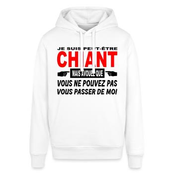 Drôle d'humour sur phrase et texte rigolo - Sweat à capuche SOUNDER Stanley/Stella Unisexe - blanc - Devant - Alina (178cm) & Michal (187cm)