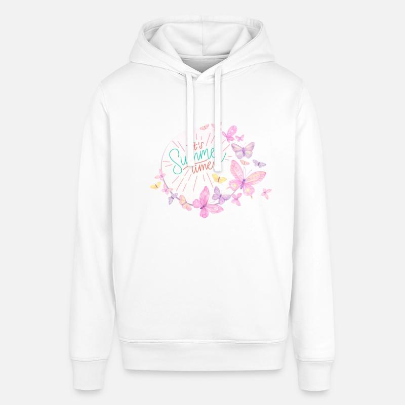 Papillons Fleurs Vacances d’été - Sweat à capuche SOUNDER Stanley/Stella Unisexe - blanc