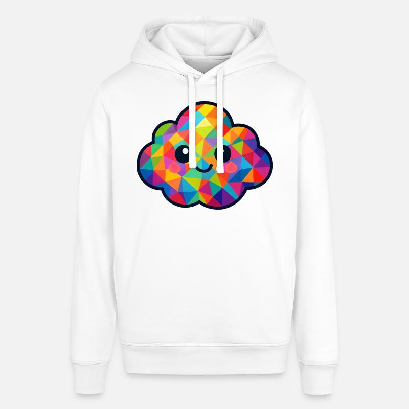 WPAP Polygone Style Kawaii Bébé Nuage - Sweat à capuche SOUNDER Stanley/Stella Unisexe - blanc