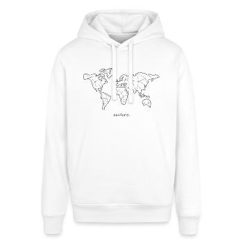 Discover Travel Explore Earth Continents - Stanley/Stella SOUNDER Unisex Hoodie - white - Front - Alina (178cm) & Michal (187cm)
