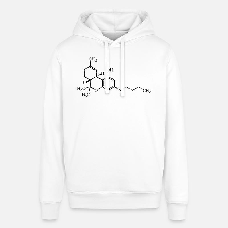 Formule moléculaire THC - Sweat à capuche SOUNDER Stanley/Stella Unisexe - blanc