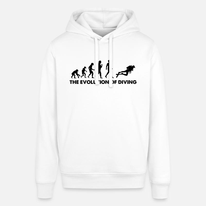 L’évolution de la plongée - Sweat à capuche SOUNDER Stanley/Stella Unisexe - blanc