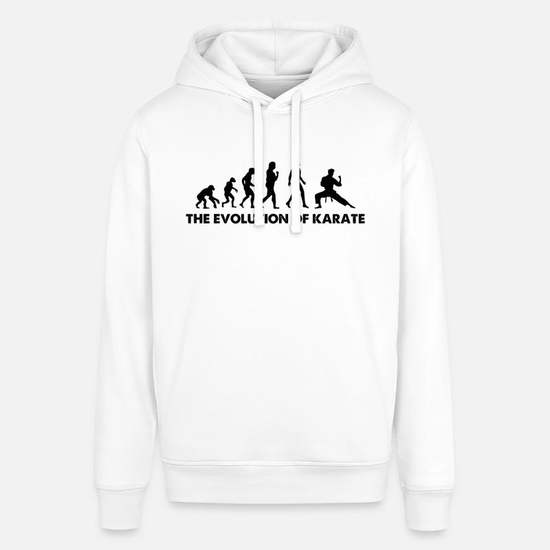 L’évolution du karaté - Sweat à capuche SOUNDER Stanley/Stella Unisexe - blanc