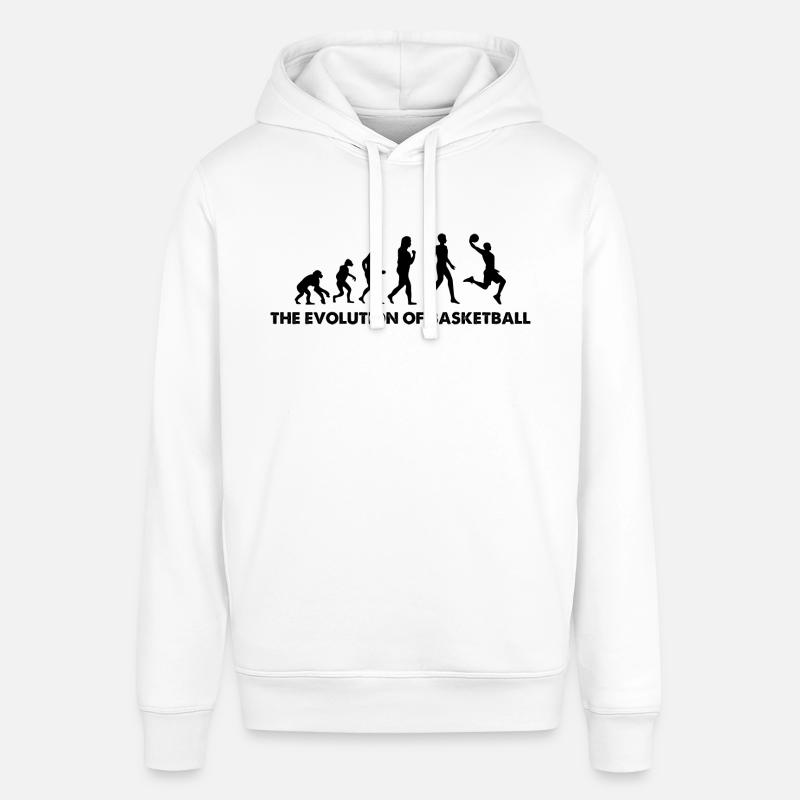 L’évolution du basket-ball - Sweat à capuche SOUNDER Stanley/Stella Unisexe - blanc