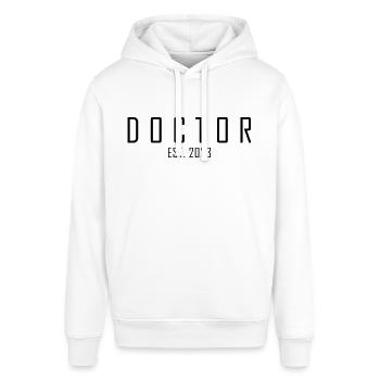 Doctor EST. 2023 - Stanley/Stella Unisex Hoodie SOUNDER - Weiß - Vorne - Alina (178cm) & Michal (187cm)