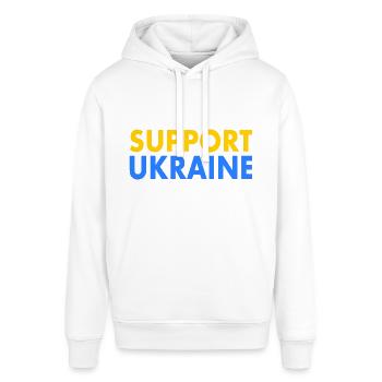Support ukraine - Stanley/Stella Unisex Hoodie SOUNDER - Weiß - Vorne - Alina (178cm) & Michal (187cm)