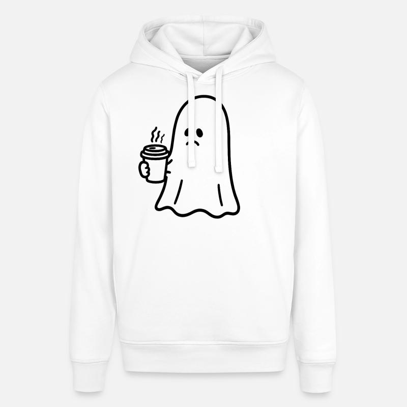 Geist Kaffee Halloween Süßes oder Saures - Stanley/Stella Unisex Hoodie SOUNDER - Weiß