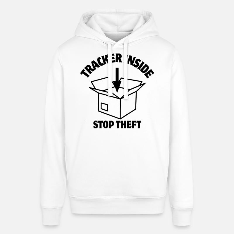 Security, Parcel Lock, Inside Tracker - Stanley/Stella SOUNDER Unisex Hoodie - white