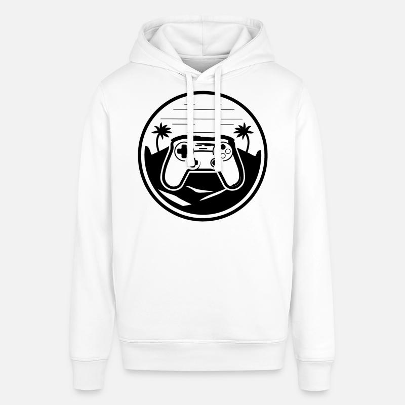 Graphismes de la manette de jeu - Sweat à capuche SOUNDER Stanley/Stella Unisexe - blanc