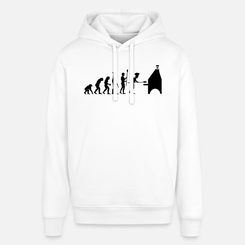 evolution pizza - Sweat à capuche SOUNDER Stanley/Stella Unisexe - blanc