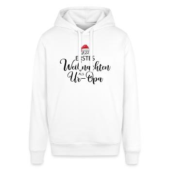 Erstes Weihnachten als Ur Opa - Stanley/Stella Unisex Hoodie SOUNDER - Weiß - Vorne - Alina (178cm) & Michal (187cm)