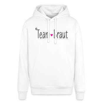Team Braut rosa Herz Hochzeit Heirat Brautjungfer - Stanley/Stella Unisex Hoodie SOUNDER - Weiß - Vorne - Alina (178cm) & Michal (187cm)