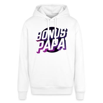 Bonus Papa - Stanley/Stella Unisex Hoodie SOUNDER - Weiß - Vorne - Alina (178cm) & Michal (187cm)