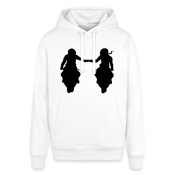 Bikercouple couple super sportif couple moto - Sweat à capuche SOUNDER Stanley/Stella Unisexe - blanc - Devant - Alina (178cm) & Michal (187cm)