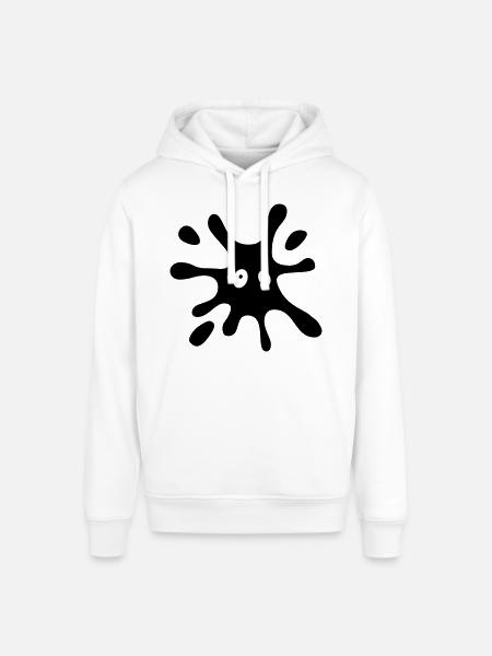 black spot with eyes - Stanley/Stella SOUNDER Unisex Hoodie - white