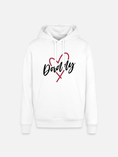Papa Herz - Stanley/Stella Unisex Hoodie SOUNDER - Weiß