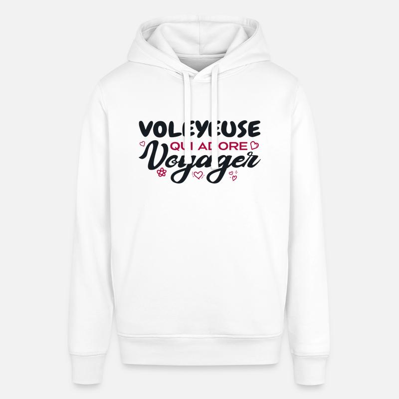 Voleyeuse globe-trotteuse passionnée de voyages - Sweat à capuche SOUNDER Stanley/Stella Unisexe - blanc