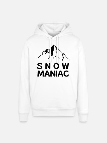 SNOW MANIAC - Stanley/Stella Unisex Hoodie SOUNDER - Weiß