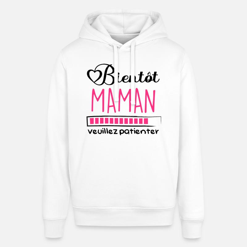 Bientôt maman - Sweat à capuche SOUNDER Stanley/Stella Unisexe - blanc