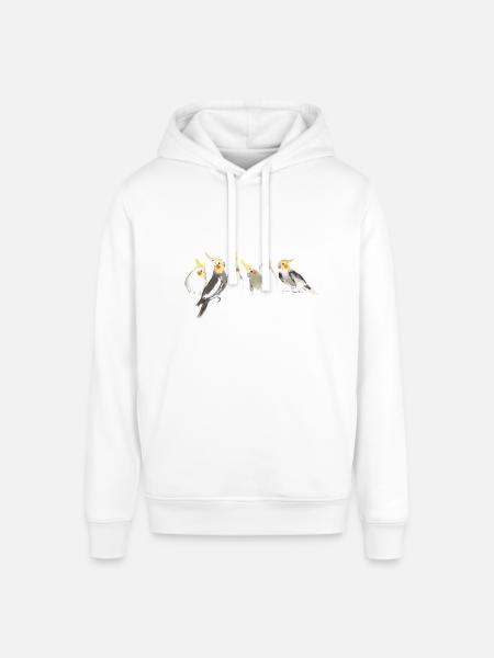 Nymphensittiche - Stanley/Stella Unisex Hoodie SOUNDER - Weiß