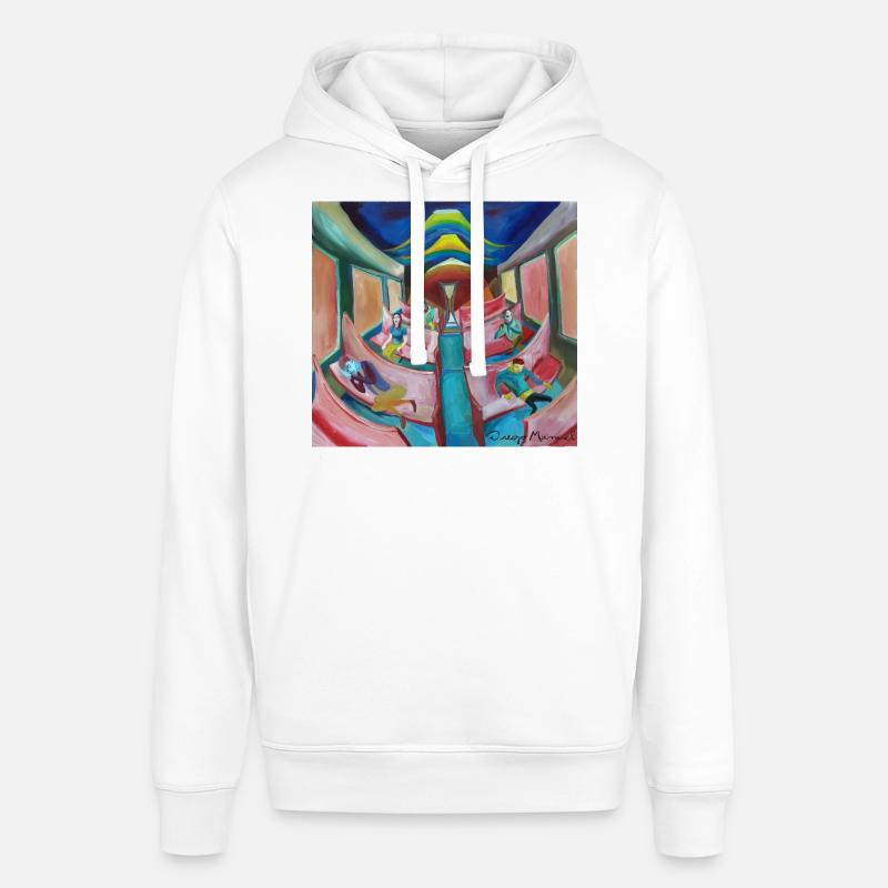 train à la nuit 3 - Sweat à capuche SOUNDER Stanley/Stella Unisexe - blanc