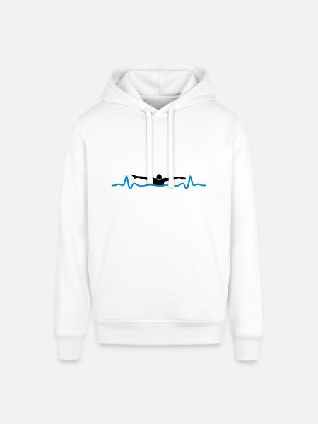 Swimming and heartbeat - Stanley/Stella SOUNDER Unisex Hoodie - white