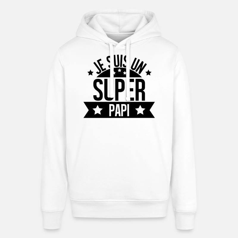 je suis un super papi - Sweat à capuche SOUNDER Stanley/Stella Unisexe - blanc